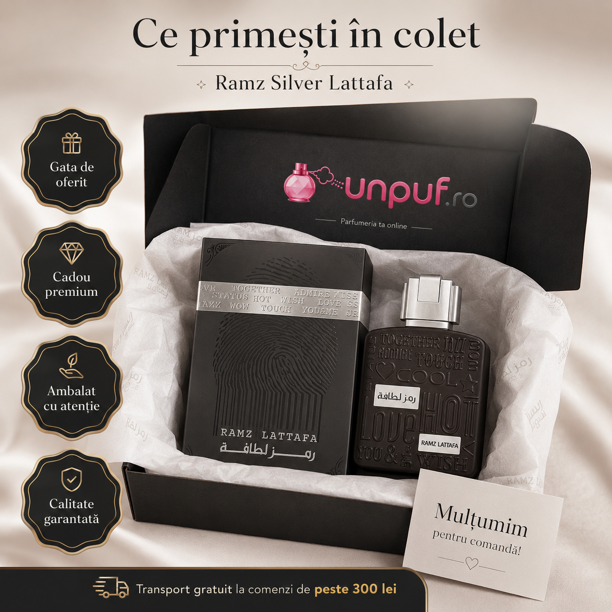 Parfum Arabesc Bărbați Ramz Silver Lattafa Eau de Parfum 100 ml